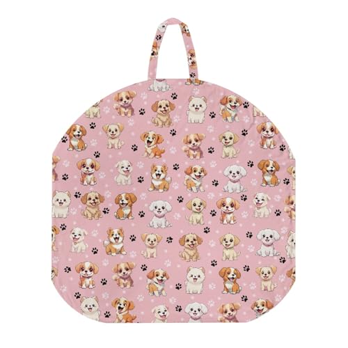 NETILGEN Pink Puppy Dog Baby Lounger Cover,Lounger Removable Slipcover for Newborn,Sleeping Soft Baby Nest,Soft Cotton Slipcover for Newborn Lounger,Breathable Snugly Fit Baby Infant Lounger