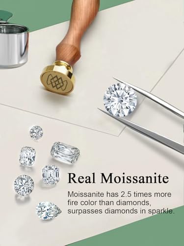 1CT/2CT Moissanite/Emerald/Sapphire/Ruby Necklace for Women, Solid 925 Sterling Silver with Yellow Gold/Rhodium Finish, 16"/18"/20" Adjustable Chain, Anniversary Valentine Jewelry4