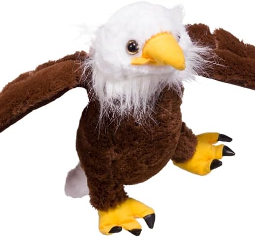Liberty The Bald Eagle - Peluche Majestic Eagle de 8 pulgadas, peluche esponjoso, plumoso y fabuloso, regalo para niños.