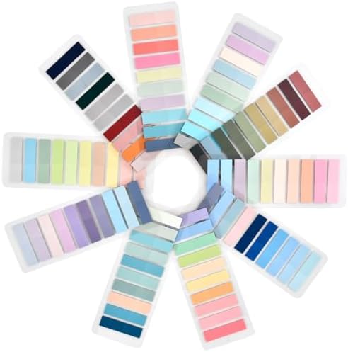 BATINO Pack of 2000 Adhesive Strips, 10 Styles Notes Pastel Sticky ...