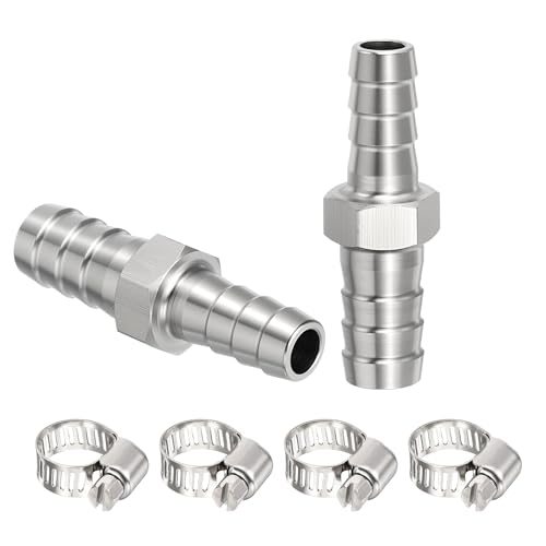HARFINGTON 2pcs Raccord Tuyau Hex Bar 3/8" Acier Inoxydable 304