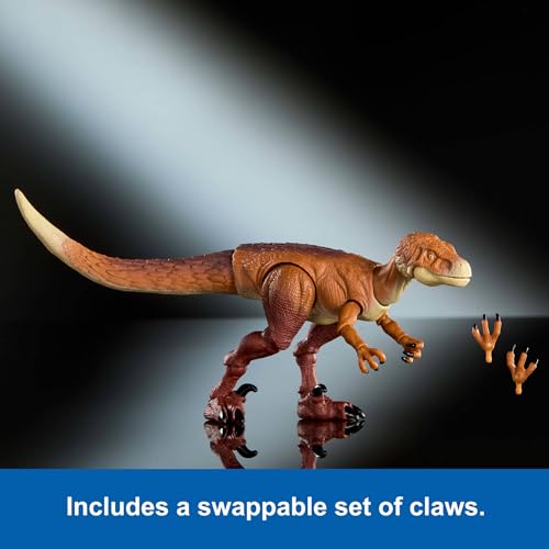 Mattel Jurassic World Hammond Collection Dinosaur Action Figure Ornitholestes, Premium Design with Realistic Eyes, 18 Articulated Joints & Extra Hands JKM91
