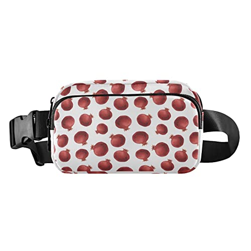 Selerdon Fanny Pack Red Pomegranate Belt Bag for Women Men, Small Waist with Adjustable Strap Fashion Waist Packs Crossbody Bag Workout Running Travelling Hiking Selerdon Fanny Pack Red Pomegranate Belt Bag for Women Men, Small Waist with Adjustable Strap Fashion Waist Packs Crossbody Bag Workout Running Travelling Hiking