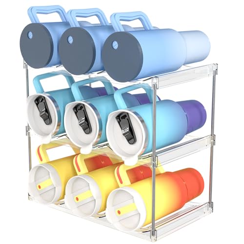 Irayin Stackable Water Bottle Organizer Holder, for Stanley & Others' Large Tumbler Organization