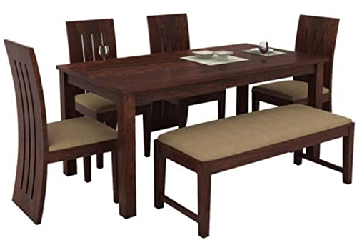 GM CRAFT Solid Sheesham Wood Six Seater Dining Set for Dining Room Restaurant Hotels Cafe | Wooden Dining Set | Sheesham Wood Dining Set |26