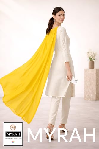 Image of MYRAH Chiffon Solid Casual Daily Use Dupatta For Women's & Girls Length - 2.50 Meter