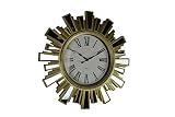 ThreeStar 19" Inch Gold and Mirror Starburst Wall Clock