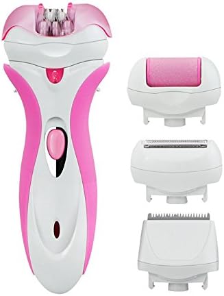 Colyn C2 Ladies' Rechargeable 4 in 1 Hair Removal Kits-Electric Epilator, Lady Shaver/trimmer, Hair Clipper and Callus Remover-4 Changeable Heads