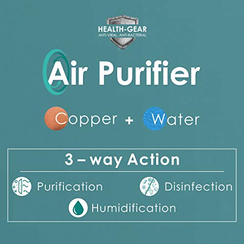 Image of Wonderchef Air Purifier with Anti-bacterial Copper Filter and Water Wash Technology, 65 W, Removes Pollutants & Micro Allergens, Large Coverage Area of 250 sq.ft