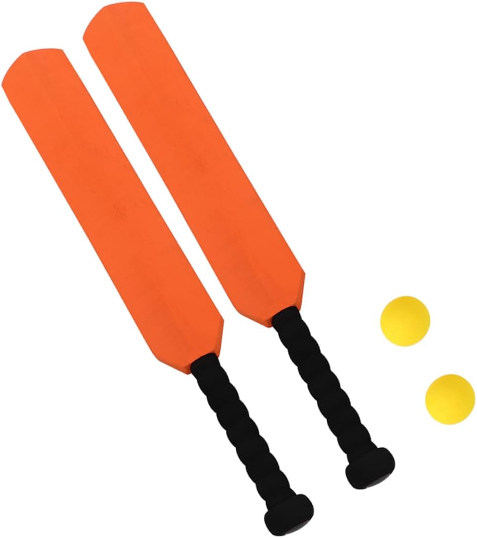 KESYOO 2 Set Boys and Girls Cricket Bat Ball Set Outdoor Sports Cricket Toy Parent-Child Sports Game Training Portable Bat Child Safe Design