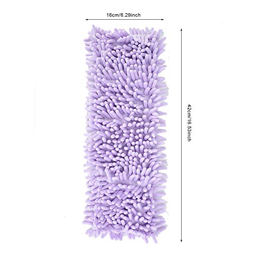 Jerliflyer Mops for Floor Cleaning,Wet Dry Cleaning Mop with Extra Chenille Lined Dust Premium Microfiber Washable Replacement Heads Hardwoods Commercial Spaces(Purple) by Jerliflyer - Used condition - Image 3