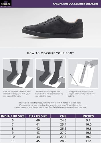 Image of Symbol Premium Mens Smart Casual Nubuck Leather Sneakers