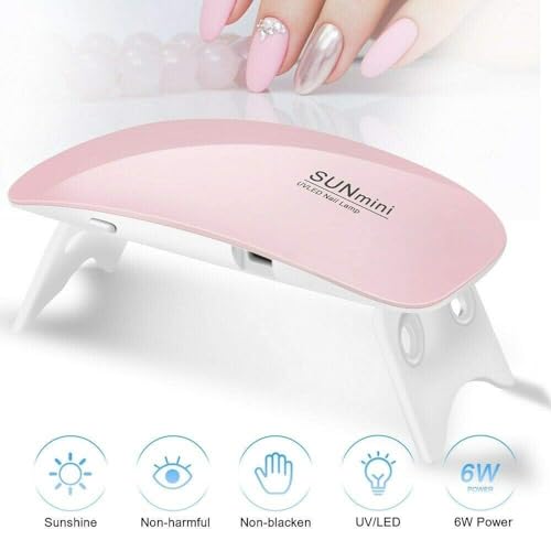 UTRUST Mini USB UV Sun Dryer Gel Nail Polish Art Curing LED Lamp 6W Portable Manicure Tool Multi - Image 2