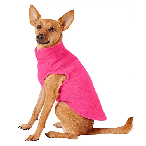 DroolingDog Dog Fleece Vest Small Dog Sweater for Small Dogs, Large, Rose
