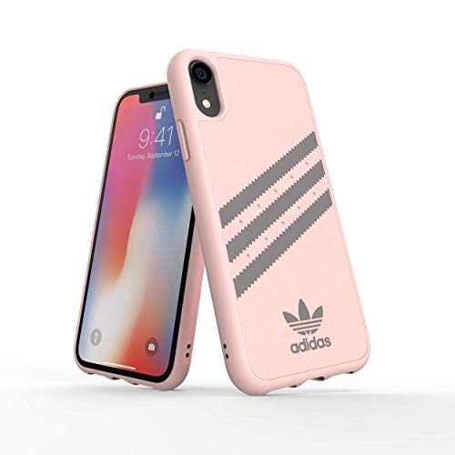 AfB_XIWiX iPhoneXR P[X XG[h ACXsN [adidas Originals Moulded Case TPU Suede for iPhone XR ICEYPINK/GREYFOUR]