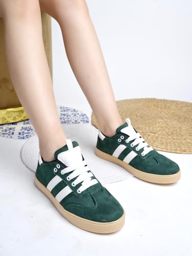 Image of Shoetopia Women's Casual Sneakers || Stylish Lace-Up Sports Shoes with Comfortable Sole || Lightweight Daily Footwear Walking & Running Shoes