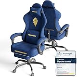 Huracan Silla de Gaming, Gaming Chair para largas sesiones de Juego y Trabajo (Azul Marino)