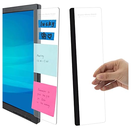 MDOZQ Office Desk Accessories 2pcs Computer Monitor Memo Board Message Board Supplies for Women Men Sticky Note Holder Home Desktop Decor