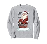 Photo Gallery divertente natale babbo natale viene sempre giù il camino felpa Photo Gallery divertente natale babbo natale viene sempre giù il camino felpa