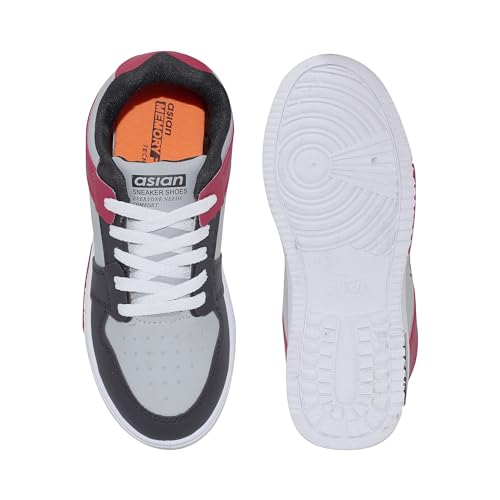 Image of ASIAN Boy's Tarzan-04 Kids Casual White Sneaker with Lightweight Synthetic Upper Lace-Up Shoes for Kid's & Boy's