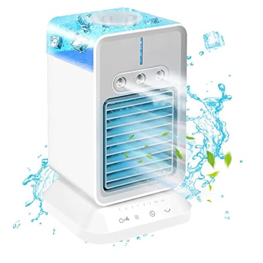 Aire Acondicinado Portatil Oscilación Automática,3 Velocidades Refrigerador De Aire Portatil 3 Niveles De Humidificación,Silencioso Aire Cooler Inicio Oficina De Viajes