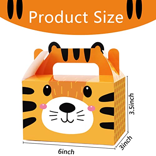 image for Tevxj 24 Pack Jungle Safari Animals Party Favor Boxes Zoo Animals Them