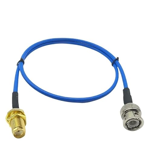 RG405 BNC �I�X SMA �I�X���X�R�l�N�^ R */F �����P�[�u�� RG-405 086 50ohm �����g�e�X�g�P�[�u��(BNCM-SMAF-RG405,300CM)