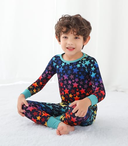 Image of Toddler Boys Girls Clothes Viscose from Bamboo Long Sleeve Top and Pants Clothing Set Soft 2Pcs Kid Outfit