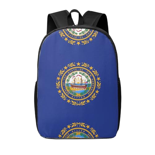 Mochila para laptop informal y ligera con bandera de New Hampshire para hombres y mujeres