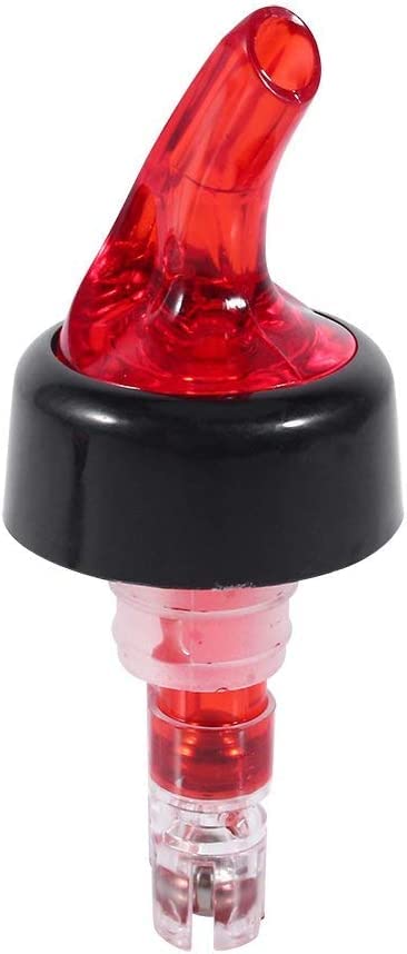 GOTOTOP 15/30/35/50ml Quick Shot Spirit Measuring Liquor Pourer Wine Bottle Pourer Bar Liquor Cocktail Dispenser Spout Stopper Pubs Home Bar, Pack of 1 (15ml, Red)