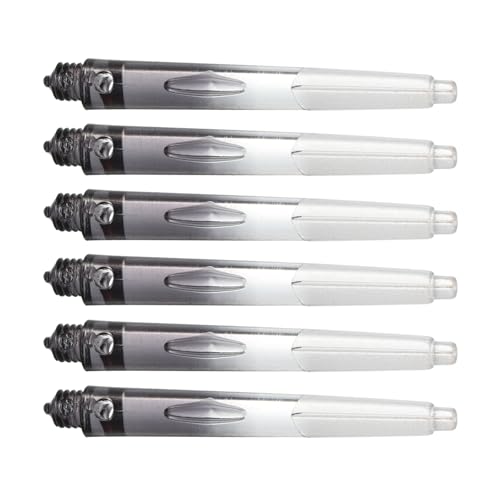 YOKIVE 6 Pcs Dart Shafts, Indoor Outdoor Medium 2BA Thread Nylon Dart Stems Dart Accessories | Home, Club, Steel Tips (White, Black, 45mm)