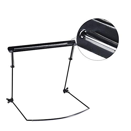 Image of Mozart 24 Hole Harmonica Mouth Organ Harp Holder Black | Adjustable Neck Holder Stand for Hands Free Playing | Ideal for Guitarists Singers and Musicians