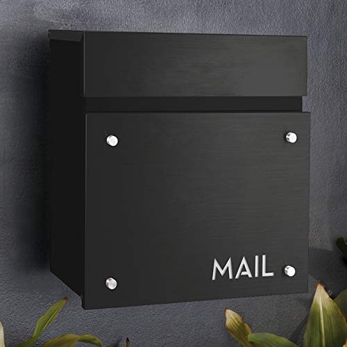 BAILEY BOXES - 14.25 H x 14 W x 5.75 D - Wall Mounted Architectural Locking Mailbox - The Dalton