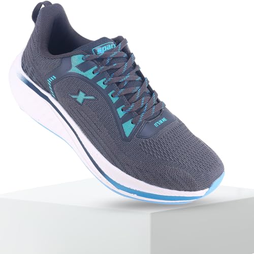 Image of SPARX Sports Running Shoes for Men - Lightweight Breathable Lace-Up Athletic Shoes with Cushioned Comfort, Shock Absorption, Durable Grip, Flexible Sole & Everyday Walking Performance