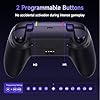 EasySMX Manette PC Sans Fil avec Boutons Silencieux/RGB/Déclencheurs Hall à Deux Niveaux/Joystick Sans Dérive, X05PRO Contrôleur de Jeu pour PC/Switch/Android/iOS/Android TV Box, 1000 mAh, Violet