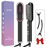 💅 [In 5 minuten komplettes alles Haar geglättet ]: VKK elektrische Haarglättungsbürste ist für die tägliche Pflege gedacht, 30s schnell aufgeheizt, und glättet das Haar sofort, sodass Sie ein gesundes, glänzendes, glattes Haar erhalten. Im vergleich zu der klassischen Zangenform, Man muss seine Haare nicht mehr einzeln abstecken und glätten, man kämmt seine Haare einfach glatt.