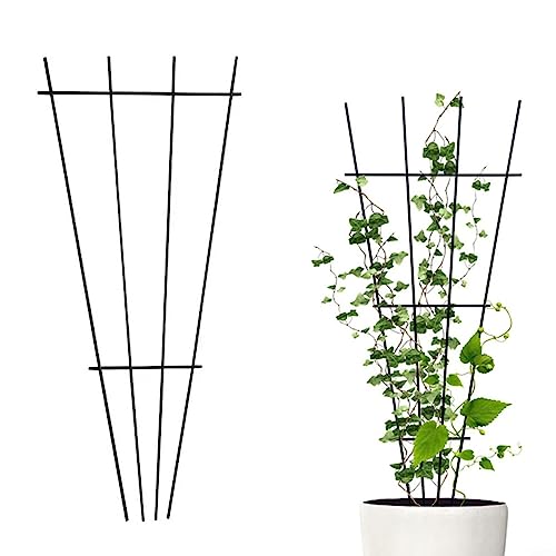 2PCS Plant Support Stakes Metal Trellis For Potted Climbing Plants, Plant Support Frame For Garden Flowers Vine Ivy Tomato Peony Monstera Hydrangeas Roses Vegetables