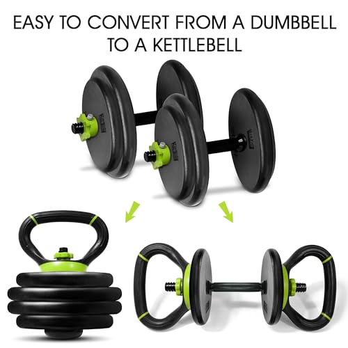 Yes4All Poignée Kettlebell Ajustable, Convertisseur de Disques avec Poignée Texturée pour Swings, Deadlifts, Squats, Lifts, Get-Ups et Snatches, Design Portable pour Salle de Sport à Domicile – Image 4