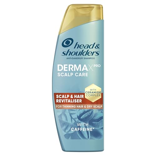 Head & Shoulders DermaXPro Revitaliser Anti Dandruff Shampoo 300ml with Caffeine and Ceramide Complex. Moisturises Dry Scalp & Thinning Hair and Helps Reinforce the Skin Barrier