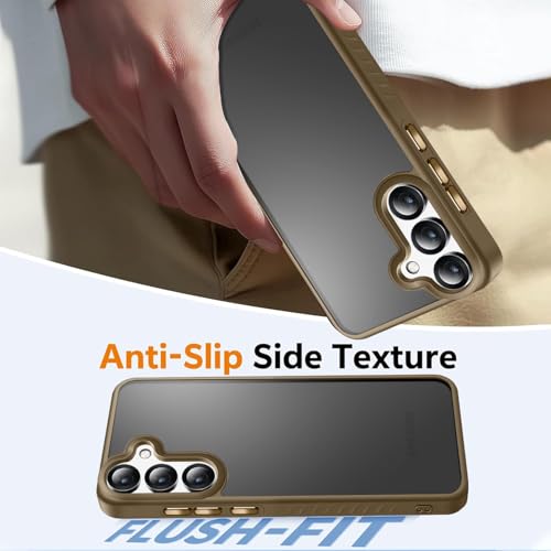 Image of KARWAN️ Shockproof Back Case Cover for Samsung Galaxy S24 | Camera Protection Bump |Shockproof Back Case Cover for Samsung Galaxy S24 - Brown