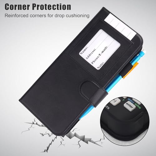 Image of YouKnow PU Leather Protective Case Compatible with Texas Instruments TI-84 Plus CE Color Graphing Calculator with ID Card Slot (Only Case) (Black)