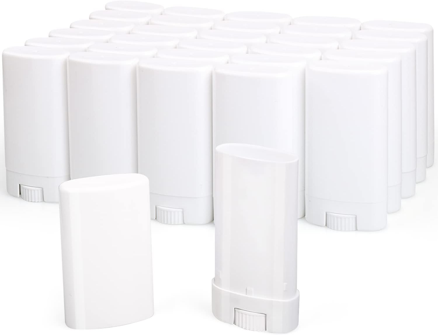 KJOET 旅行用消臭容器 15ml トップフィル 空のプラスチックオーバルリップクリームチューブ リップスティック リップバーム