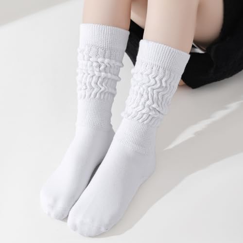 Mini angel Slouch Socks Girls Scrunch Socks Kids Knee High Socks Soft Warm Stacked Boot Socks 2/3 Pairs3