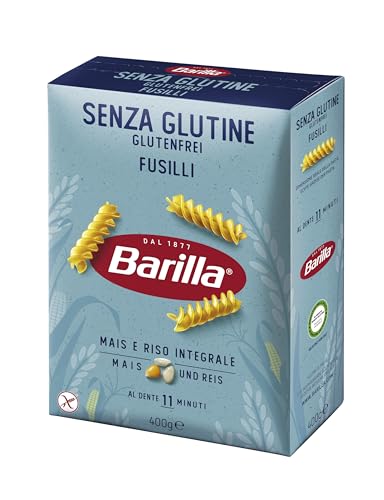 Barilla Pasta Nudeln Glutenfreie Fusilli aus köstlichem Mais und Reis – perfekt für Menschen mit Zöliakie oder Glutenunverträglichkeit 400 g