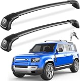 FengYu Lockable Roof Rack Cross Bars 330lbs Compatible with 2020-2026 Land Rover Defender 110 130 (with Side Rails), Heavy Duty Rooftop Aluminum Crossbar Car Carrier Luggage