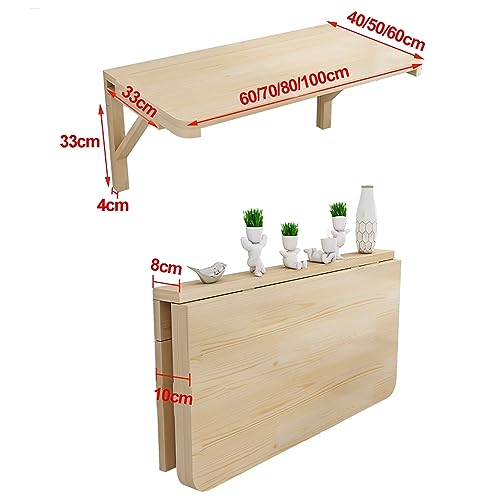 Bureau d'ordinateur pliant en bois massif pour libérer l'espace mural - 3