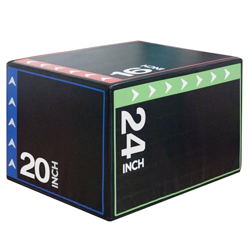KOMODO Plyo Jump Box Soft Plyometric Gym Training (Regular - 16" 20" 24")