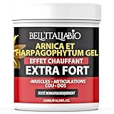 Arnica & Griffe Du Diable Gel Extra Fort 550ml Creme Chauffante Musculaire Sport Homme & Femme Arnica Gel Massage Decontracturant Musculaire Fort Made In Italy