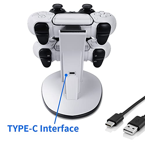 AuyKoo Ladestation für PS5-Controller, Dual-Controller-Ladestation für Playstation 5, PS5-Ladestation mit LED-Anzeige - Image 4