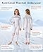 beautyin Ski Long Base Layer Kids for Cold Weather Quick-drying Thermals Underwear Set White/Grey